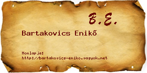 Bartakovics Enikő névjegykártya