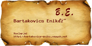 Bartakovics Enikő névjegykártya
