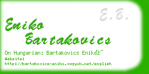 eniko bartakovics business card